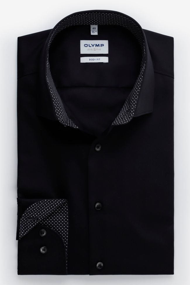 Olymp Hemd Herren Olymp Regular Einfarbig 97% Baumwolle 3% Elastan Kragen Französisch Lange Ärmel