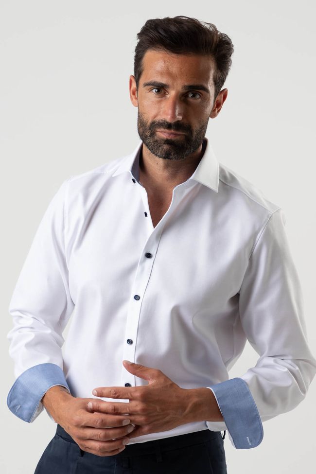 olymp Hemd Herren Olymp Regular Einfarbig 97% Baumwolle 3% elastan kragen Italienisch Lange Ärmel
