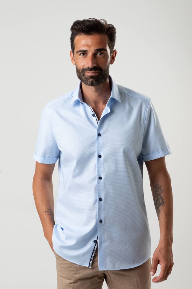 olymp Hemd Herren Olymp Regular Einfarbig 97% Baumwolle 3% elastan kragen Italienisch Kurze Ärmel