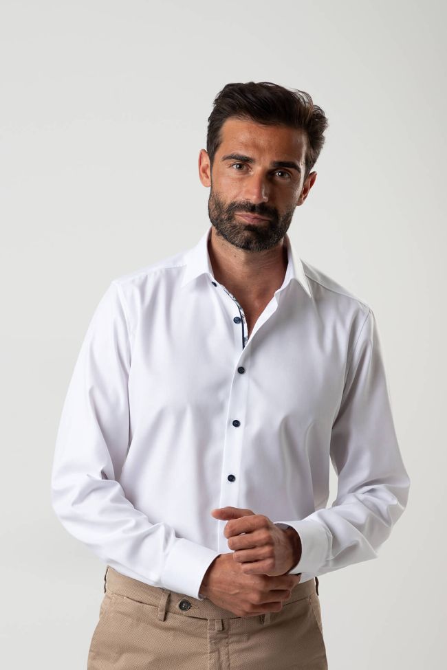 olymp Hemd Herren Olymp Regular Einfarbig 97% Baumwolle 3% elastan kragen Italienisch Lange Ärmel