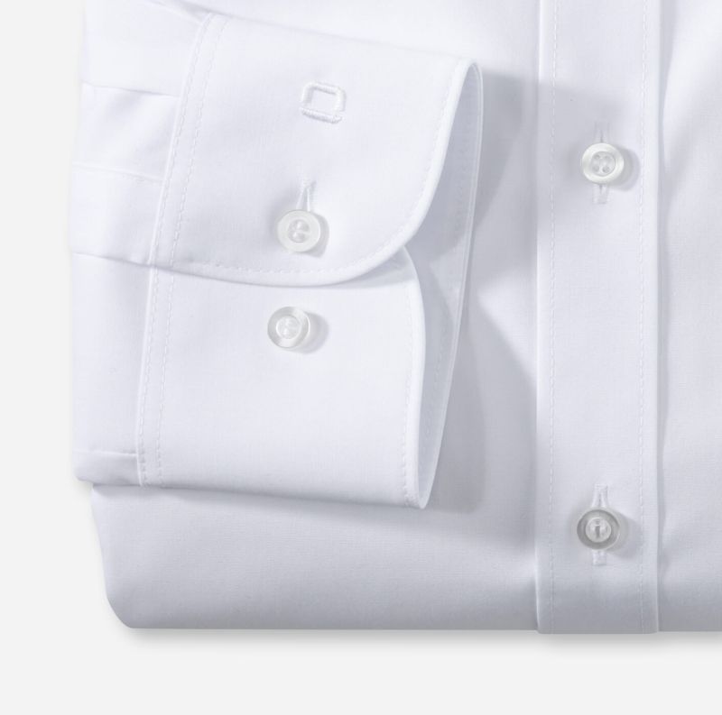 Olymp Hemd Herren Olymp Regular Einfarbig Kragen Button-Down Lange Ärmel