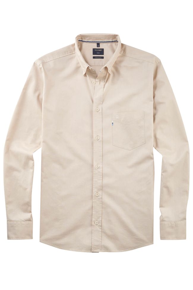 olymp Hemd Herren Olymp Regular Einfarbig kragen Button-Down Lange Ärmel