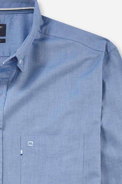 Olymp Hemd Herren Olymp Regular Einfarbig Kragen Button-Down Lange Ärmel