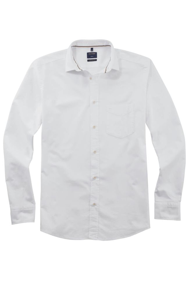 olymp Hemd Herren Olymp Regular Einfarbig kragen Button-Down Lange Ärmel