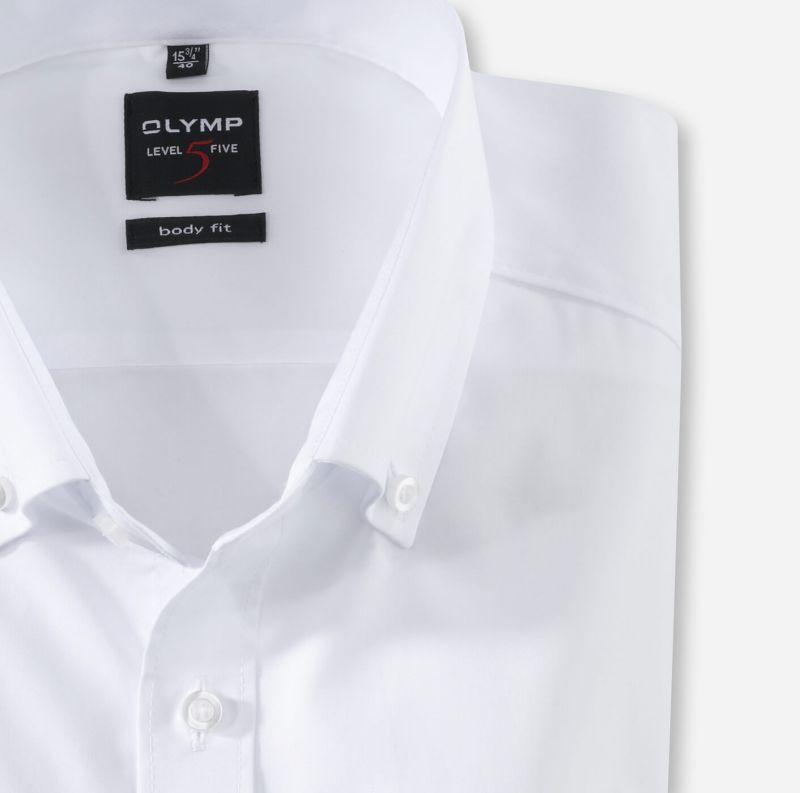 Olymp Hemd Herren Olymp Regular Einfarbig Kragen Button-Down Lange Ärmel