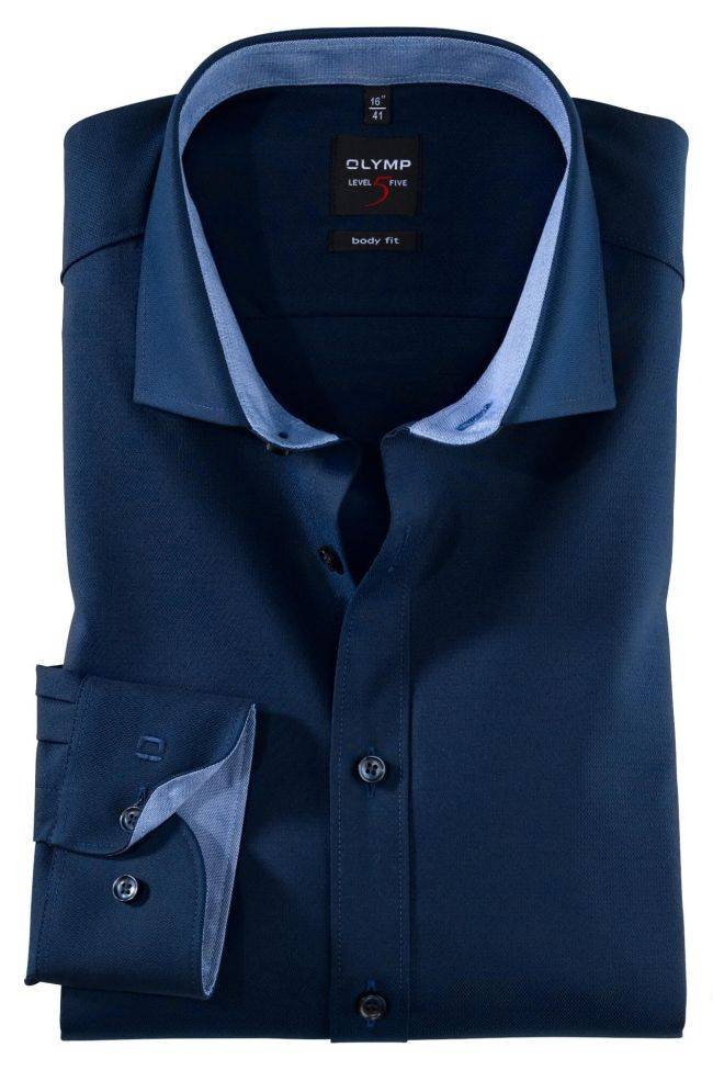 olymp Hemd Herren Olymp Regular Einfarbig kragen Französisch Lange Ärmel