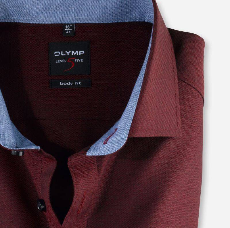 Olymp Hemd Herren Olymp Regular Einfarbig Kragen Französisch Lange Ärmel