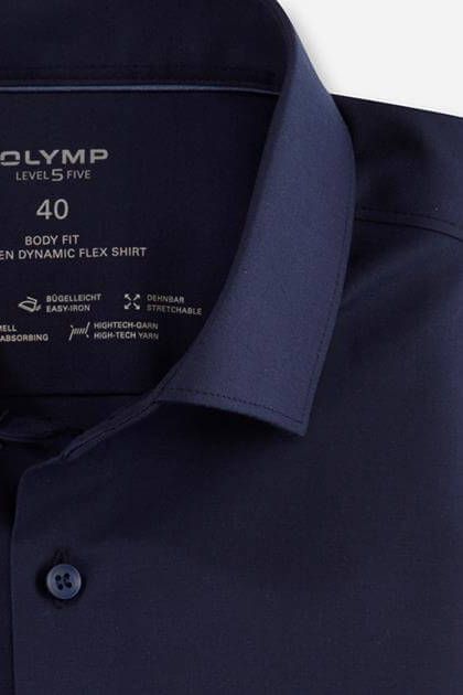 Olymp Hemd Herren Olymp Regular Einfarbig Kragen Französisch Kurze Ärmel