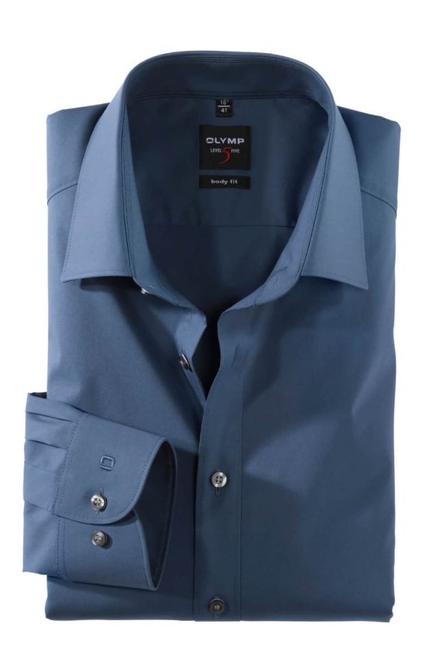 olymp Hemd Herren Olymp Regular Einfarbig kragen Italienisch Lange Ärmel