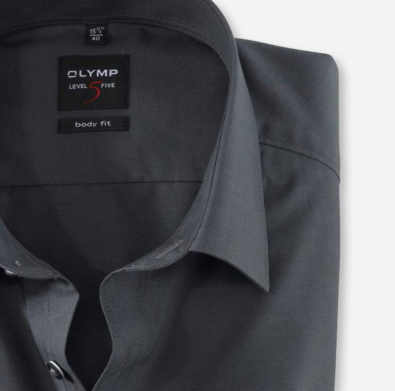 Olymp Hemd Herren Olymp Regular Einfarbig Kragen Italienisch Lange Ärmel