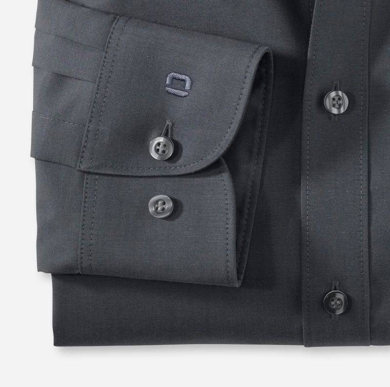 Olymp Hemd Herren Olymp Regular Einfarbig Kragen Italienisch Lange Ärmel