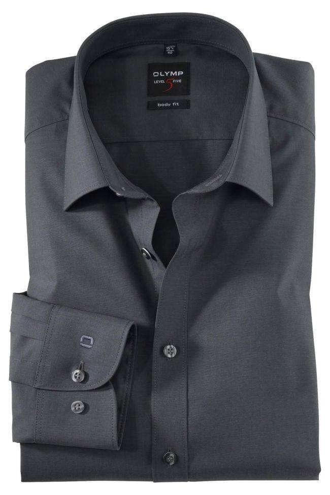 olymp Hemd Herren Olymp Regular Einfarbig kragen Italienisch Lange Ärmel