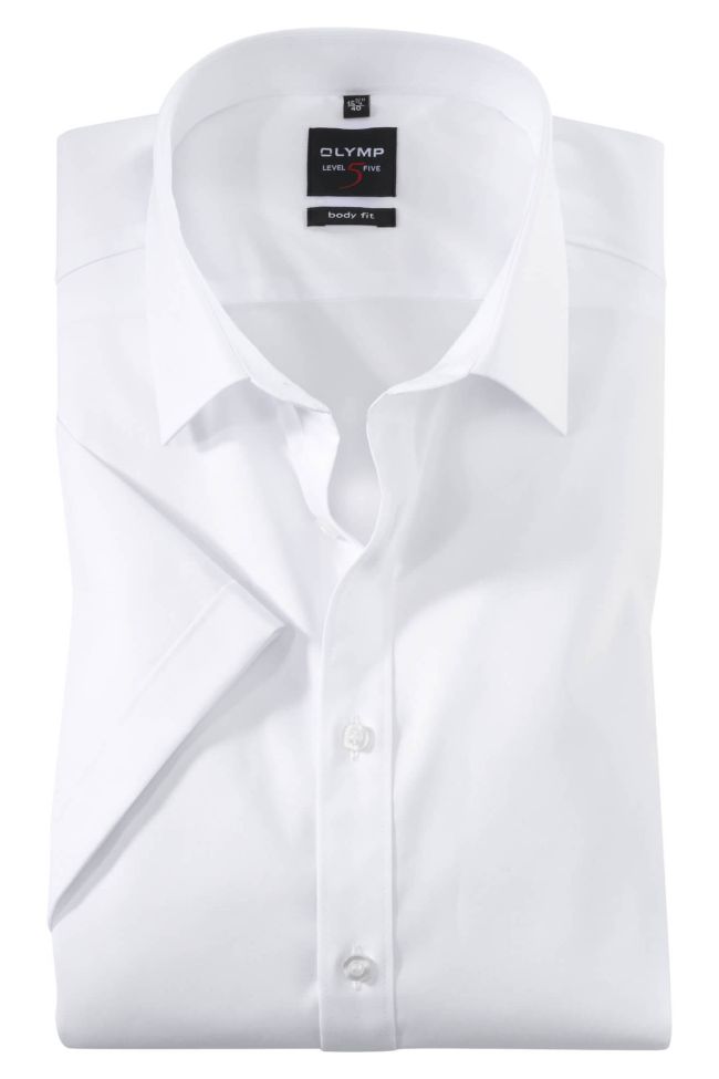 olymp Hemd Herren Olymp Regular Einfarbig kragen Italienisch Kurze Ärmel