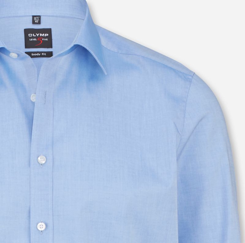 Olymp Hemd Herren Olymp Regular Einfarbig Kragen Italienisch Lange Ärmel