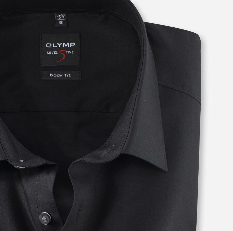 Olymp Hemd Herren Olymp Regular Einfarbig Kragen Italienisch Kurze Ärmel