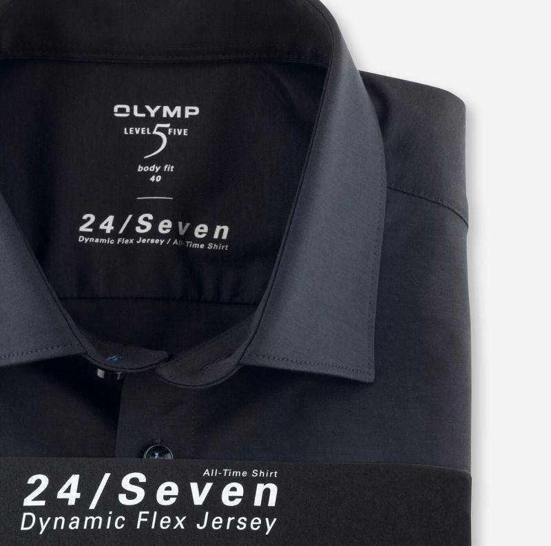 Olymp Hemd Herren Olymp Regular Einfarbig Kragen Italienisch Kurze Ärmel