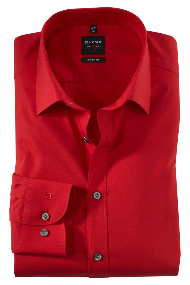 olymp Hemd Herren Olymp Regular Einfarbig kragen Italienisch Lange Ärmel