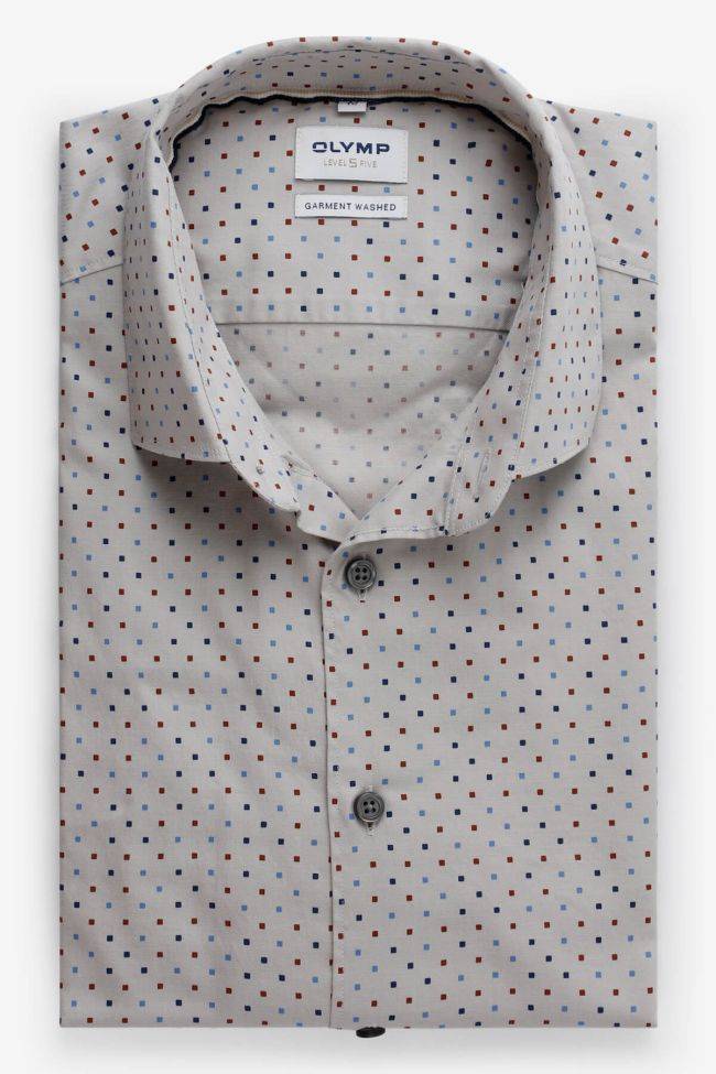 Olymp Hemd Herren Olymp Regular Halb Unifarben 100% Baumwolle Kragen Französisch Lange Ärmel