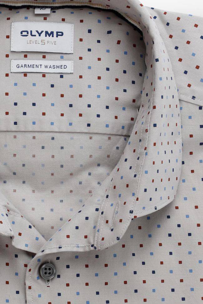 olymp Hemd Herren Olymp Regular Halb Unifarben 100% Baumwolle kragen Französisch Lange Ärmel