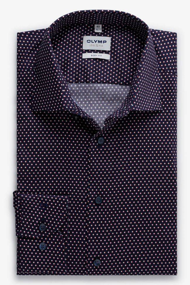 Olymp Hemd Herren Olymp Regular Halb Unifarben 97% Baumwolle 3% Elastan Kragen Italienisch Lange Ärmel