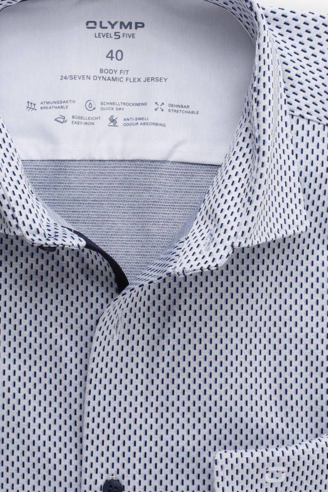 Olymp Hemd Herren Olymp Regular Halb Unifarben 98% Cotton 2% Ea Kragen Französisch Lange Ärmel