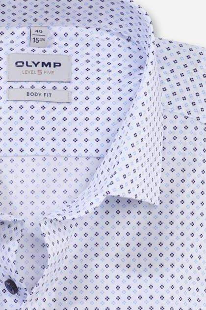 Olymp Hemd Herren Olymp Regular Halb Unifarben Kragen Französisch Lange Ärmel