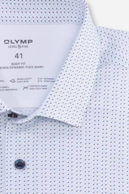 Olymp Hemd Herren Olymp Regular Halb Unifarben Kragen Französisch Lange Ärmel