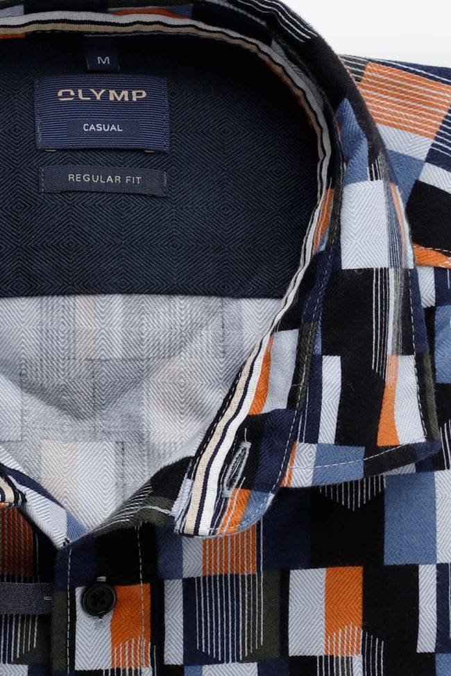 Olymp Hemd Herren Olymp Regular Muster 100% Baumwolle Kragen Französisch Lange Ärmel