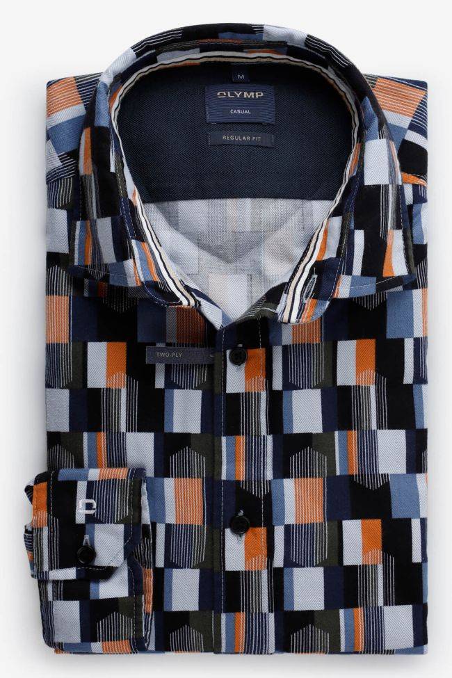 olymp Hemd Herren Olymp Regular Muster 100% Baumwolle kragen Französisch Lange Ärmel