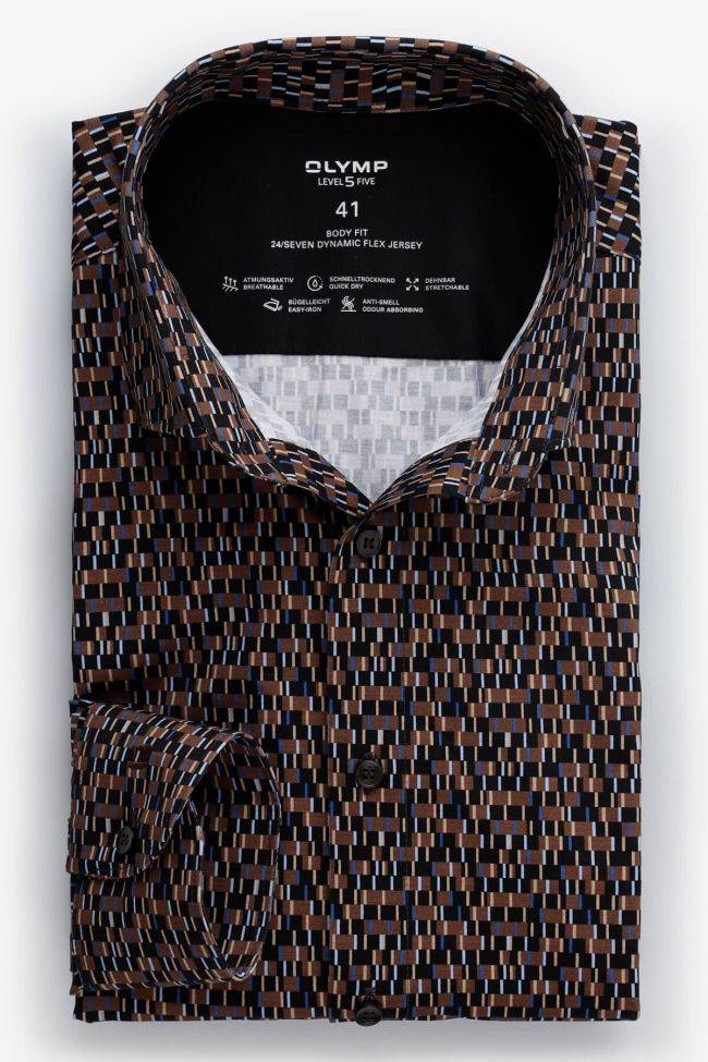olymp Hemd Herren Olymp Regular Muster 92% Baumwolle 8% lycra kragen Französisch Lange Ärmel
