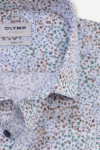 Olymp Hemd Herren Olymp Regular Muster Kragen Französisch Lange Ärmel