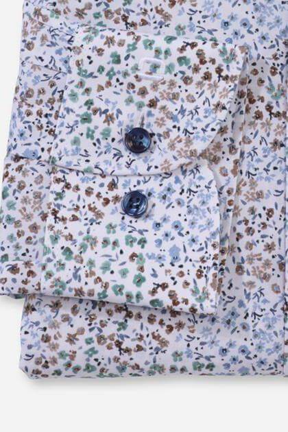 Olymp Hemd Herren Olymp Regular Muster Kragen Französisch Lange Ärmel