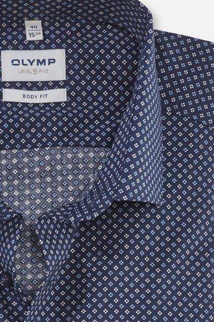 Olymp Hemd Herren Olymp Regular Muster Kragen Französisch Lange Ärmel