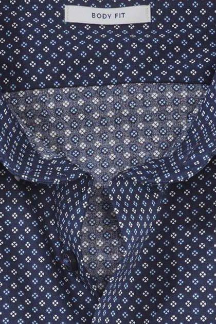 Olymp Hemd Herren Olymp Regular Muster Kragen Französisch Lange Ärmel