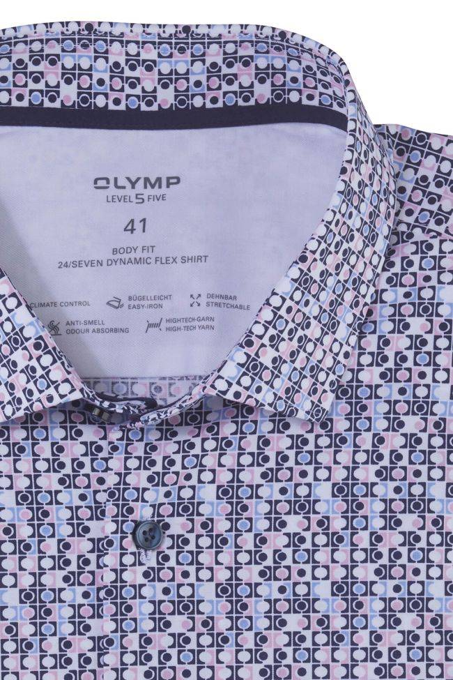 Olymp Hemd Herren Olymp Regular Muster Kragen Französisch Lange Ärmel