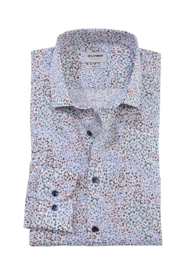 olymp Hemd Herren Olymp Regular Muster kragen Französisch Lange Ärmel