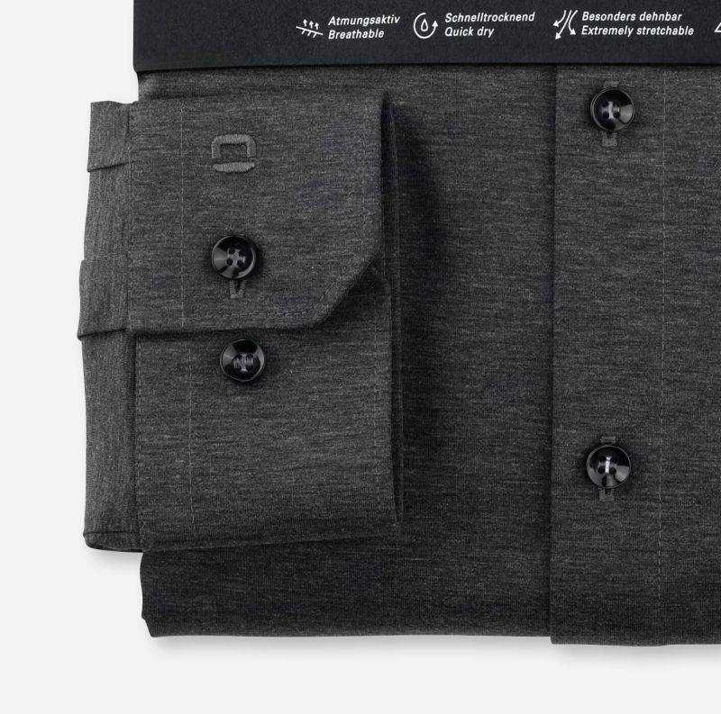 Olymp Hemd Herren Olymp Slim Einfarbig Kragen Französisch Lange Ärmel