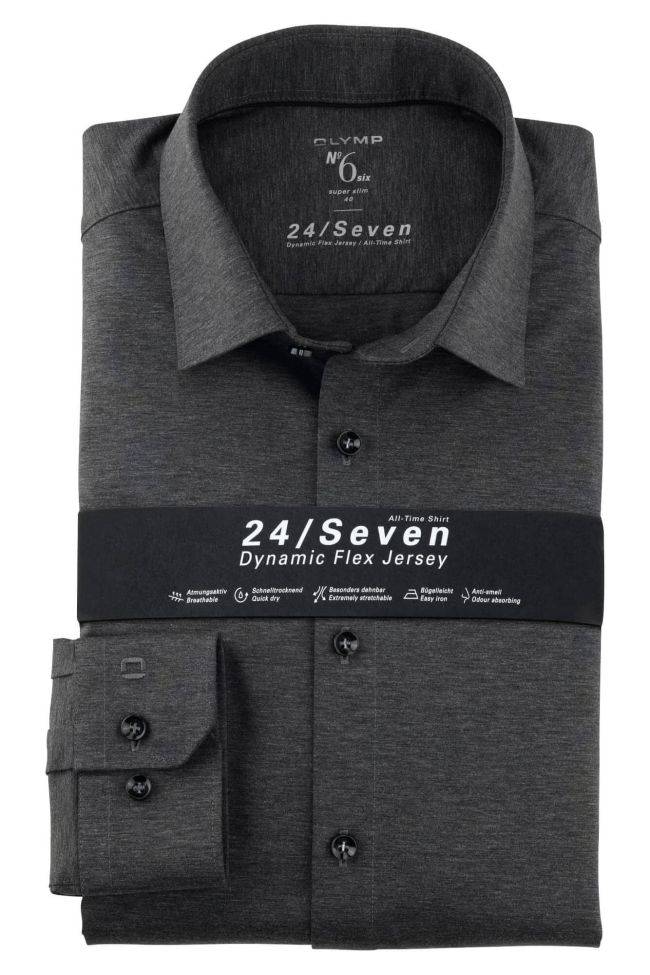 olymp Hemd Herren Olymp Slim Einfarbig kragen Französisch Lange Ärmel