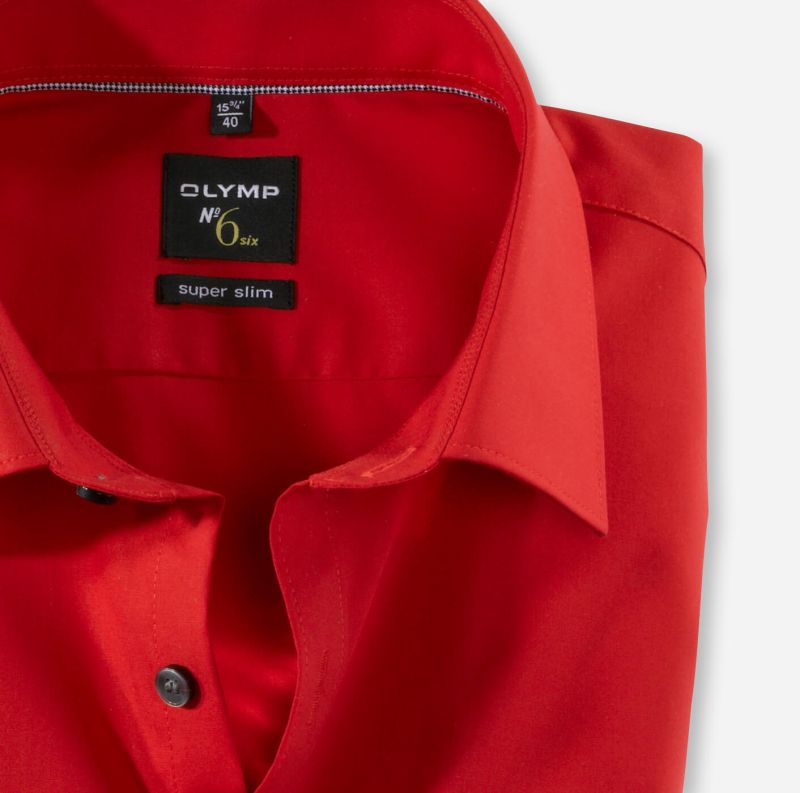 Olymp Hemd Herren Olymp Slim Einfarbig Kragen Italienisch Lange Ärmel