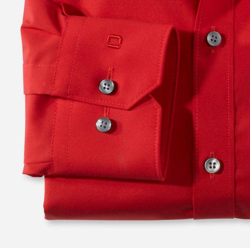 Olymp Hemd Herren Olymp Slim Einfarbig Kragen Italienisch Lange Ärmel