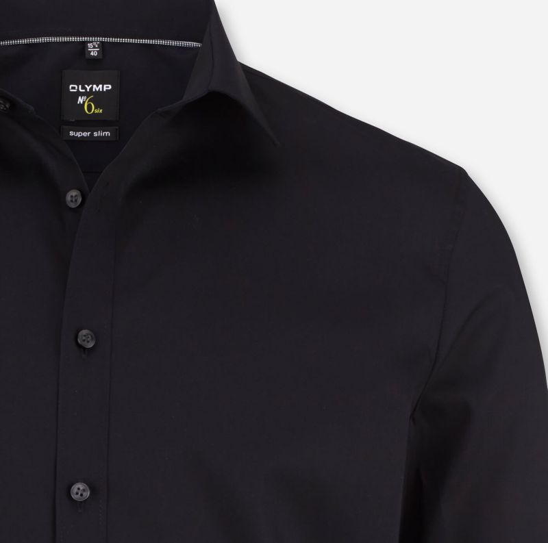 Olymp Hemd Herren Olymp Slim Einfarbig Kragen Italienisch Lange Ärmel