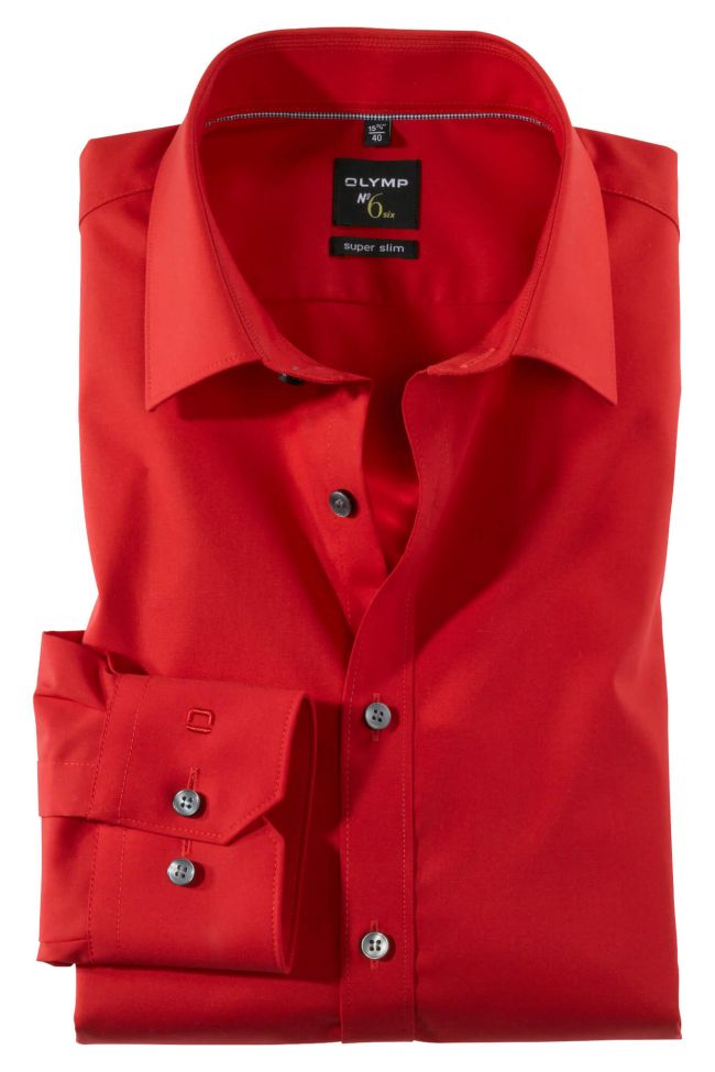 olymp Hemd Herren Olymp Slim Einfarbig kragen Italienisch Lange Ärmel