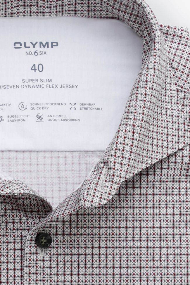 Olymp Hemd Herren Olymp Slim Halb Unifarben 92% Baumwolle 8% Lycra Kragen Italienisch Lange Ärmel