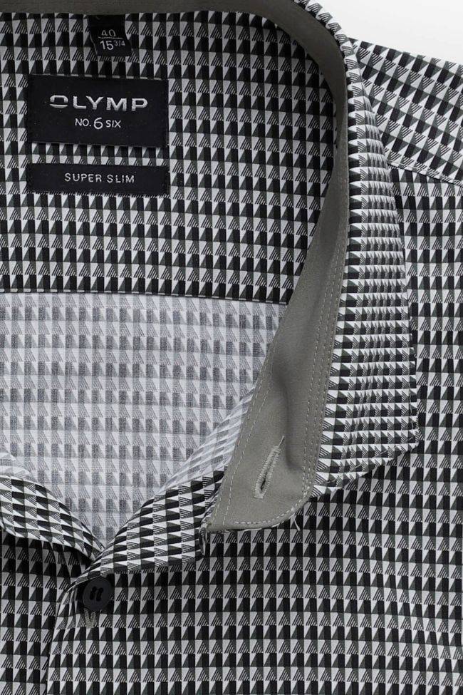 Olymp Hemd Herren Olymp Slim Muster 97% Baumwolle 3% Elastan Kragen Französisch Lange Ärmel