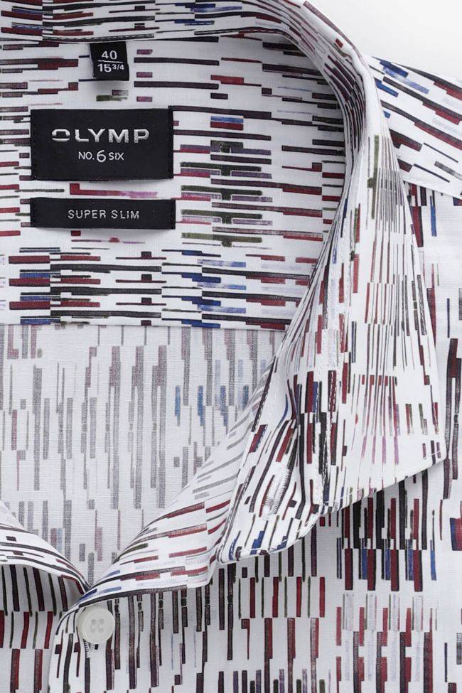 Olymp Hemd Herren Olymp Slim Muster 97% Baumwolle 3% Elastan Kragen Französisch Lange Ärmel