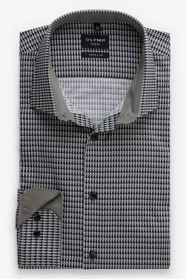 olymp Hemd Herren Olymp Slim Muster 97% Baumwolle 3% elastan kragen Französisch Lange Ärmel