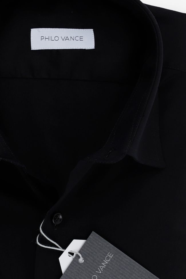 Philo Vance Hemd Herren Philo Vance Regular Einfarbig 100% Baumwolle Kragen Italienisch Lange Ärmel