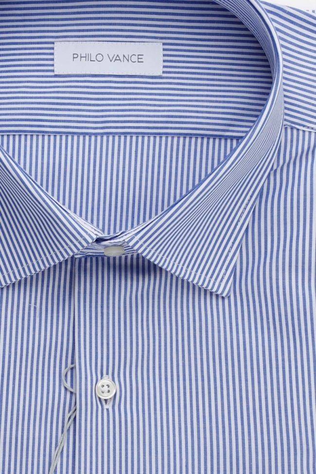 Philo Vance Hemd Herren Philo Vance Regular Streifen 100% Baumwolle Kragen Italienisch Lange Ärmel