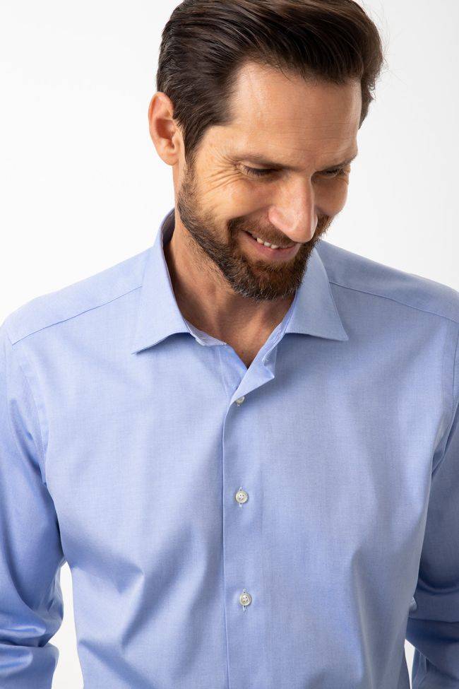 Roberto Vicini Hemd Herren Roberto Vicini Regular Einfarbig 100% Baumwolle Kragen Französisch Lange Ärmel