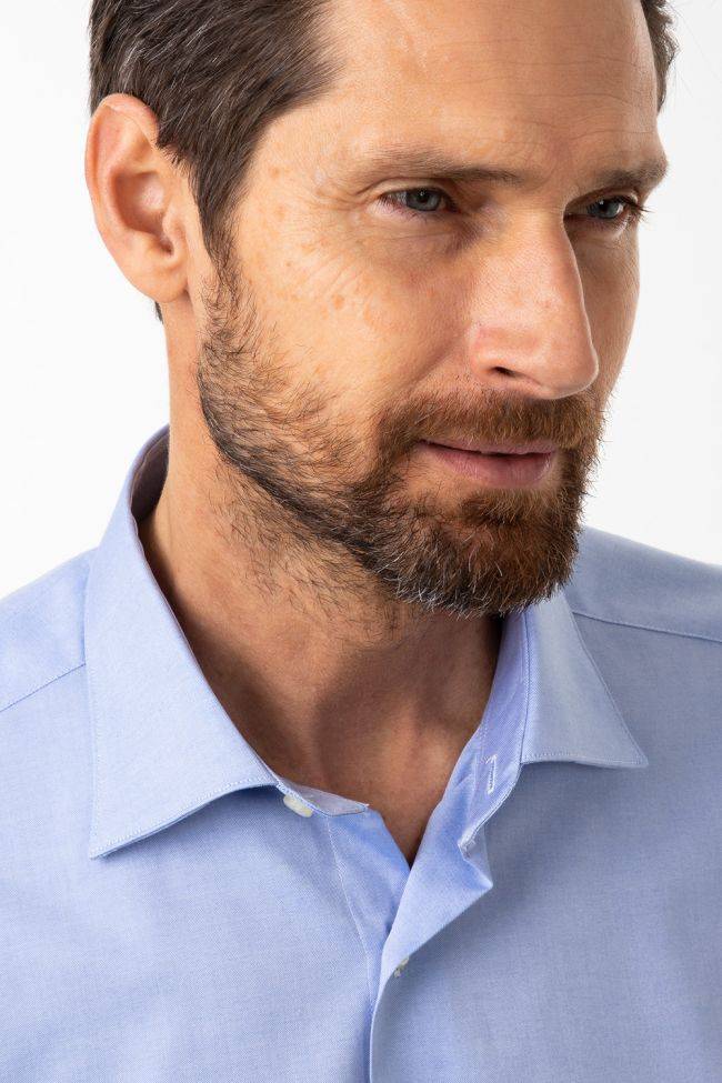 Roberto Vicini Hemd Herren Roberto Vicini Regular Einfarbig 100% Baumwolle Kragen Französisch Lange Ärmel